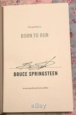 Bruce Springsteen Signed Born To Run Book 1st Edition Hc Perfect Signature