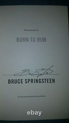Bruce Springsteen Signed Born To Run, First Edition, Brand New, From Book Tour