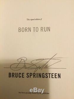 Bruce Springsteen Signed First Edition Born To Run Book JSA COA/LOA