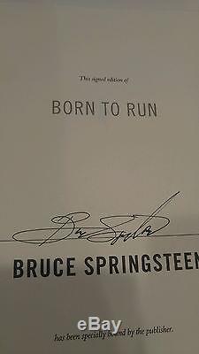 Bruce Springsteen signed first edition book coa + Exact Proof! Born To Run