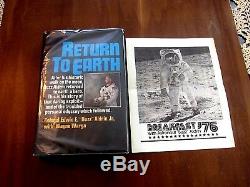 Buzz Aldrin Apollo 11 Astronaut Signed Auto Return To Earth Book 1st Edition Jsa