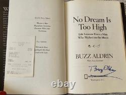 Buzz Aldrin Signed First Edition No Dream Is Too High 2016 NASA Apollo 11 Book
