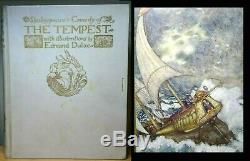 C1908 The Tempest EDMUND DULAC Signed Deluxe Ltd Edition! RARE ANTIQUE BOOK
