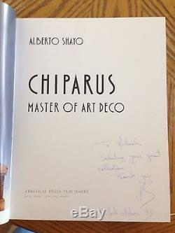 CHIPARUS MASTER OF ART DECO alberto shayo FIRST EDITION author signed book