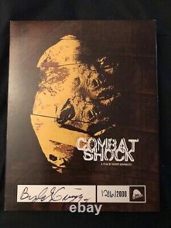 COMBAT SHOCK (1986) RARE OOP Limited Edition Blu-ray, Signed Slipcover, Book NEW