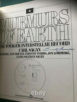 Carl Sagan MURMURS OF EARTH Cosmos signed book First Edition Rare 1978 UACC