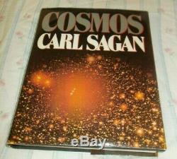 Carl Sagan Signed COSMOS Book 1980 First Edition Ninth Printing HC/DJ