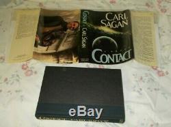 Carl Sagan Signed Contact Book 1985 First Edition First Printing HC/DJ