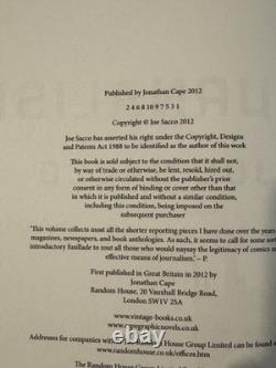 Cartoonist Joe Sacco Journalism Signed HB 1st Edition Book