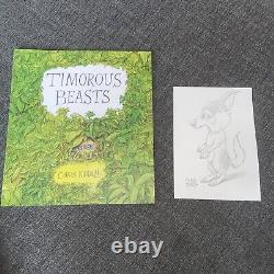 Chris Riddell Signed Book With Sketch Timorous Beasts Limited Edition Of 1000