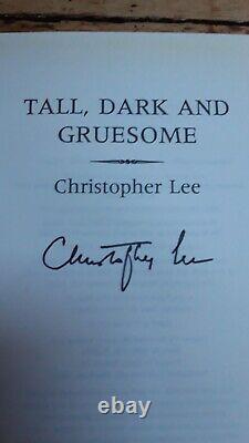Christopher Lee-tall Dark & Gruesome-1st-signed-1997 New Ed-unread And Near Mint
