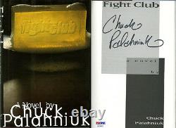 Chuck Palahniuk SIGNED Fight Club HC 1st Edition 1st Print PSA/DNA AUTOGRAPHED