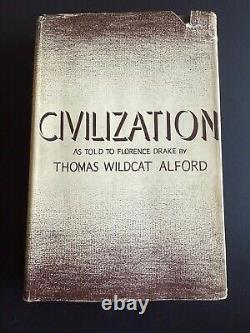 Civilization, by Florence Drake 1936 Signed, 1st, Vintage HC Book DJ