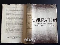 Civilization, by Florence Drake 1936 Signed, 1st, Vintage HC Book DJ