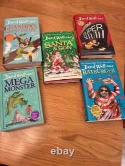 Collection of? SIGNED? David Walliams Books + Latest Unsigned Santa & Son Book