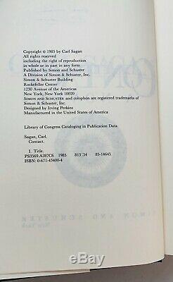 Contact-Carl Sagan-2 Books-SIGNED! -First Edition/1st Printing-1985-VERY RARE
