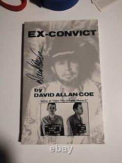 DAVID ALLAN COE SIGNED EX CONVICT BOOK 1st EDITION 1ST PRESSING 1982 JSA