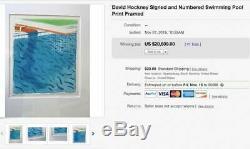 DAVID HOCKNEY SIGNED Paper Pools Limited Edition 1980 Book Stamped Deluxe RARE