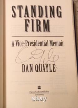 Dan Quayle Signed Standing Firm Memoir First Edition Book Vice President