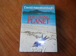 David Attenborough signed first edition book The Living Planet