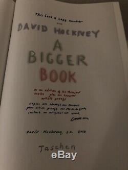 David Hockney. A Bigger Book by Taschen. Signed by Hockney. Limited Edition
