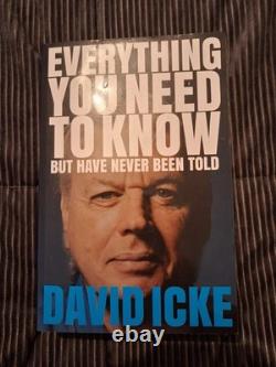 David Icke Hand Signed Everything You Need to Know but Have Never Been Told