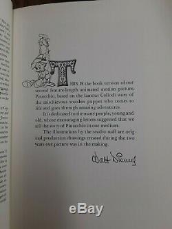 Disney's PINOCCHIO BOOK1989 EDITION SIGNED FRANK, OLLIE & WARD