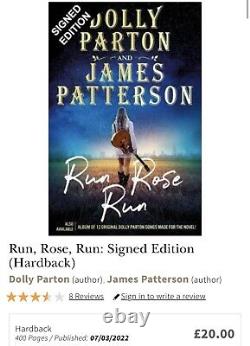 Dolly Parton James Patterson SIGNED Run Rose Run Book Hardback Pre Order