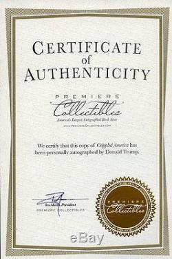 Donald Trump Signed Autographed Book Crippled America Limited 1st Edition Huge