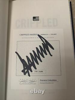 Donald Trump Signed Crippled America First Edition Book COA Rare Autographed Num