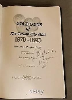 Douglas Winter Gold Coins of the Carson City Mint Book Signed First Edition