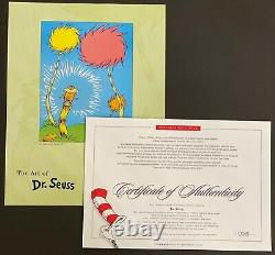 Dr. Seuss Art The Lorax Book Cover Limited Edition Very RARE MINT