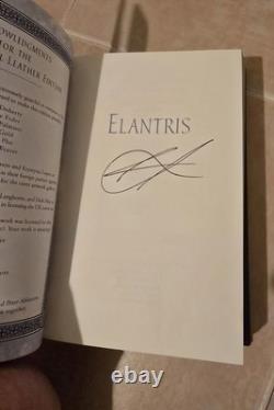 ELANTRIS 10th Anniversary Edition Brandon Sanderson Signed Leather Bound Book