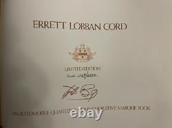 ERRETT LOBBAN CORD Limited Edition Book, Signed & Numbered, MINT SHIPS FREE