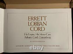 ERRETT LOBBAN CORD Limited Edition Book, Signed & Numbered, MINT SHIPS FREE