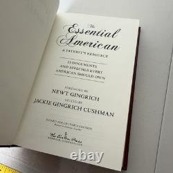 Easton Press Essential American Book Signed Newt Gingrich Jackie Cushman COA