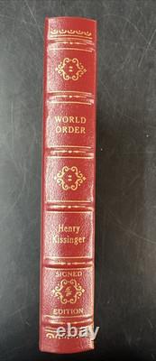 Easton Press World Order Signed By Henry Kissinger 2014 Leather Bound