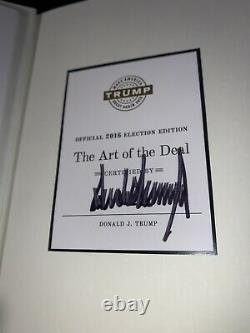 Election Edition, SIGNED Certified Book USA President Donald Trump Art Of Deal