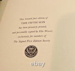Elie Wiesel The Fifth Son Deluxe Signed Deluxe 1st Edition Book Franklin Library