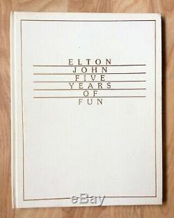 Elton John FIVE YEARS OF FUN Signed Limited Edition HC Book 1975 Bernie Taupin
