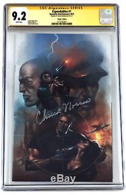 Expendables #1 Virgin Edition 9.2 CGC SS Comic Book Signed By Chuck Norris