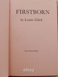 Firstborn LOUISE GLUCK Signed Limited First UK Edition 1st 1969 1/50 cc