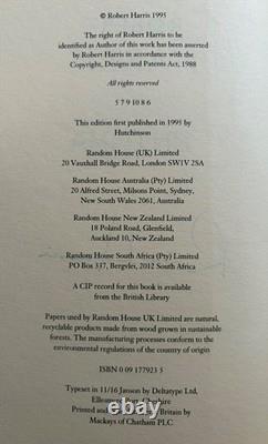 Five signed first edition hardbacks, by Robert Harris