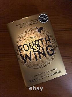 Fourth Wing By Rebecca Yarros Signed Hardback Book First Edition
