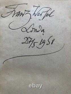 Franz Werfel The Forty Days Signed Edition Book
