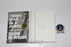 GAVIN NEWSOM SIGNED YOUNG MAN IN A HURRY FIRST 1st/1st EDITION BOOK BECKETT COA