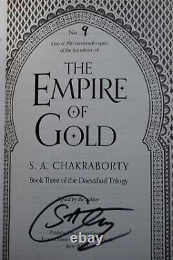 GOLDSBORO Daevabad Trilogy by S A Chakraborty SIGNED & NUMBERED MATCHED SET #009