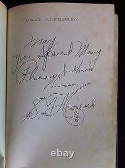 Goblets book SIGNED by author S. T. Millard 1938 FIRST EDITION, RARE 1st