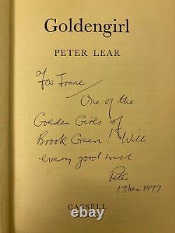 Goldengirl by Peter Lear Signed First Edition 1977 Vintage Book