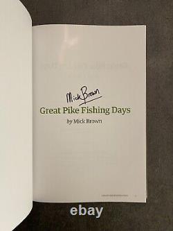 Great Pike Fishing Days First edition angling book by Mick Brown Signed